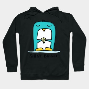 Shine bright - penguin with diamond Hoodie